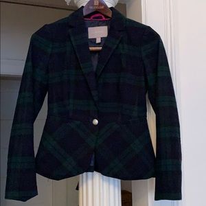 Banana Republic Scottish Tartan Blazer 0P